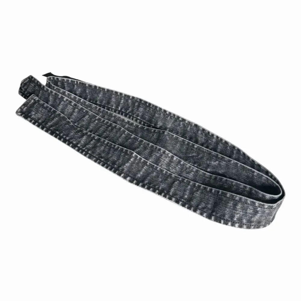 Norma Kamali NWT Black Acid Wash Stretch Belt One Size Statement Waist Belt